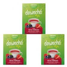 Kit 3X Desinch� Sabores - 10 Sach�s Frutas Vermelhas - Desinch�