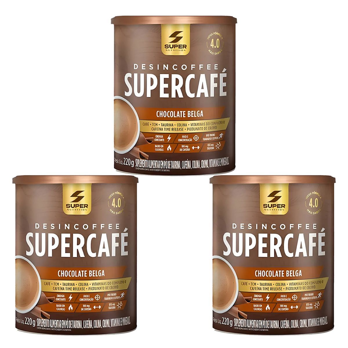 Kit 3X Desincoffee - 220g Chocolate Belga - Desinch�