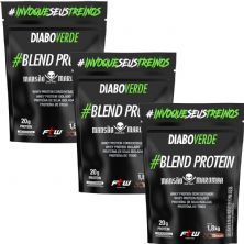 Kit 3X Diabo Verde Blend Protein Mans�o Maromba - 1800g Refil Chocolate - FTW