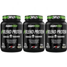 Kit 3X Diabo Verde Blend Protein Mans�o Maromba - 900g Cookies - FTW
