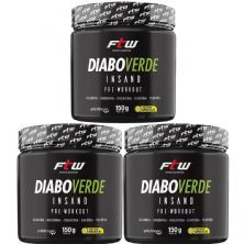 Kit 3X Diabo Verde Insano Pre - Workout - 150g Frutas Amarelas - FTW