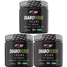 Kit 3X Diabo Verde Insano Pre - Workout - 150g Lim�o - FTW