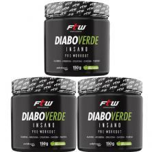 Kit 3X Diabo Verde Insano Pre - Workout - 150g Ma�� Verde - FTW