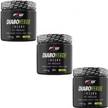 Kit 3X Diabo Verde Insano Pre - Workout - 300g Frutas Amarelas - FTW