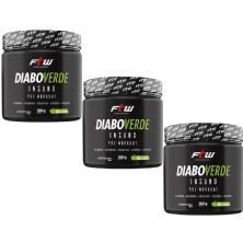 Kit 3X Diabo Verde Insano Pre - Workout - 300g Ma�� Verde - FTW