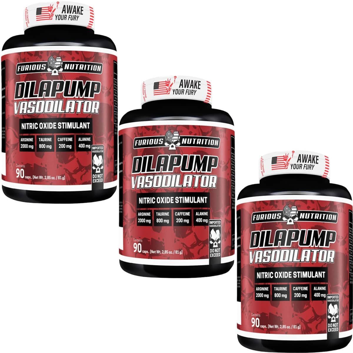 Kit 3X Dilapump Vasodilador - 90 C�psulas - Furious Nutrition