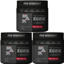 Kit 3X �gide Pre Workout - 300g Frutas Vermelhas - Max Titanium