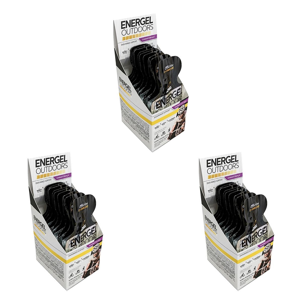 Kit 3X Energel Outdoors - 10 Unidades Guaran� com A�a� - BodyAction