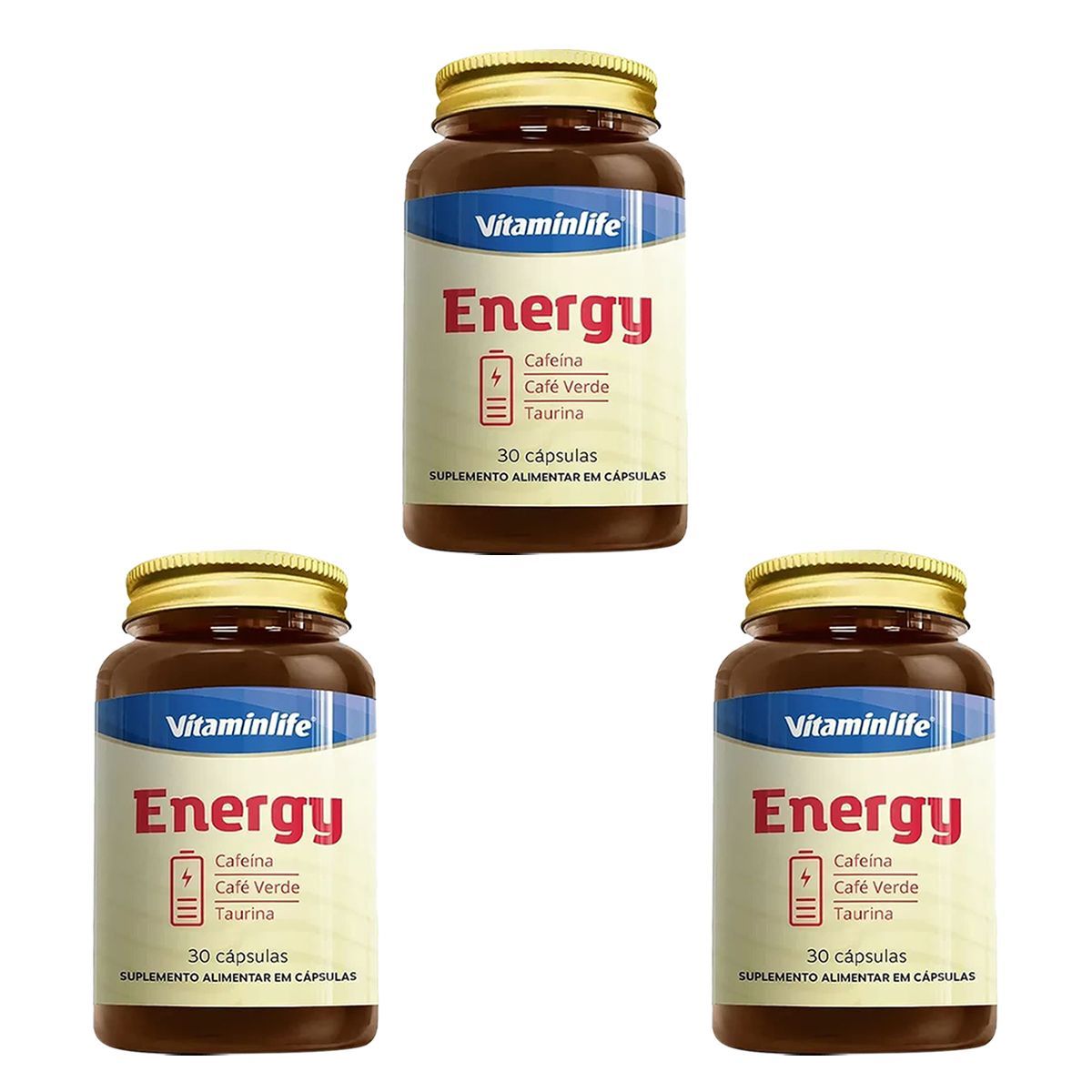 Kit 3X Energy - 30 C�psulas - Vitaminlife