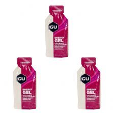 Kit 3X Energy Gel - 1 Sach� 32g Frutas Vermelhas - GU