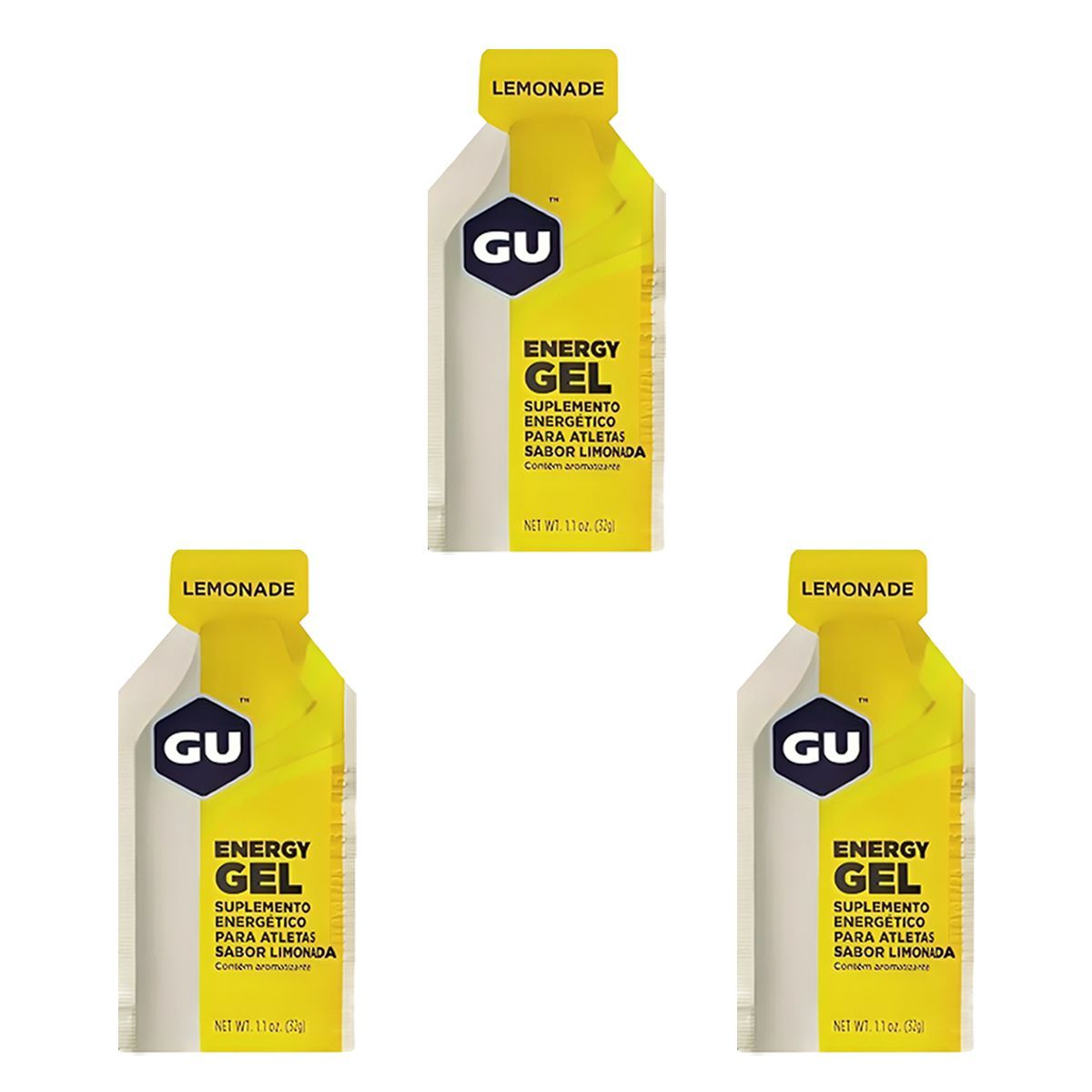 Kit 3X Energy Gel - Sabor Limonada 1 sach� 32g - GU
