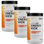 Kit 3X Energy Kick - 1000g Laranja - Dux Nutrition