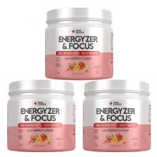 Kit 3X Energyzer & Focus - 450g Fruit Punch - True Source