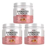 Kit 3X Energyzer & Focus - 450g Fruit Punch - True Source