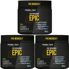 Kit 3X Epic Pr� Workout - 300g Lim�o - Probi�tica