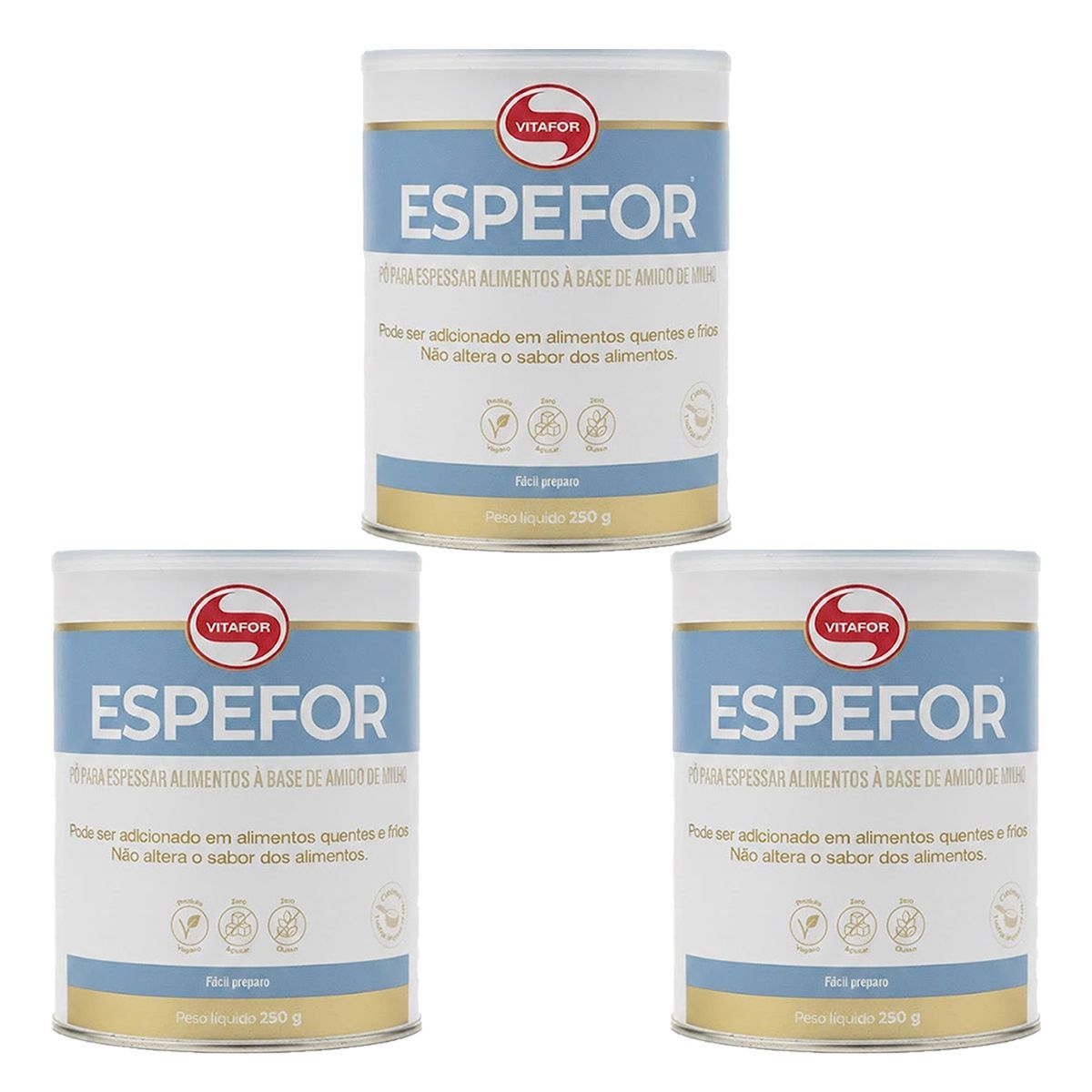 Kit 3X Espefor - 250g Sem Sabor - Vitafor