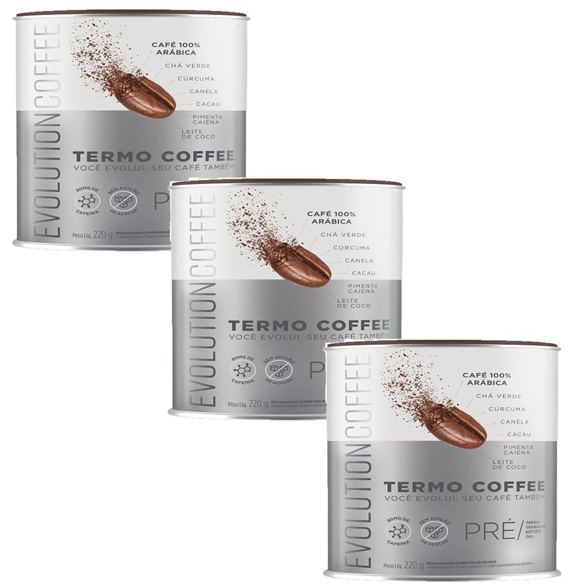 Kit 3X Evolution Coffee - 220g - Desinch�