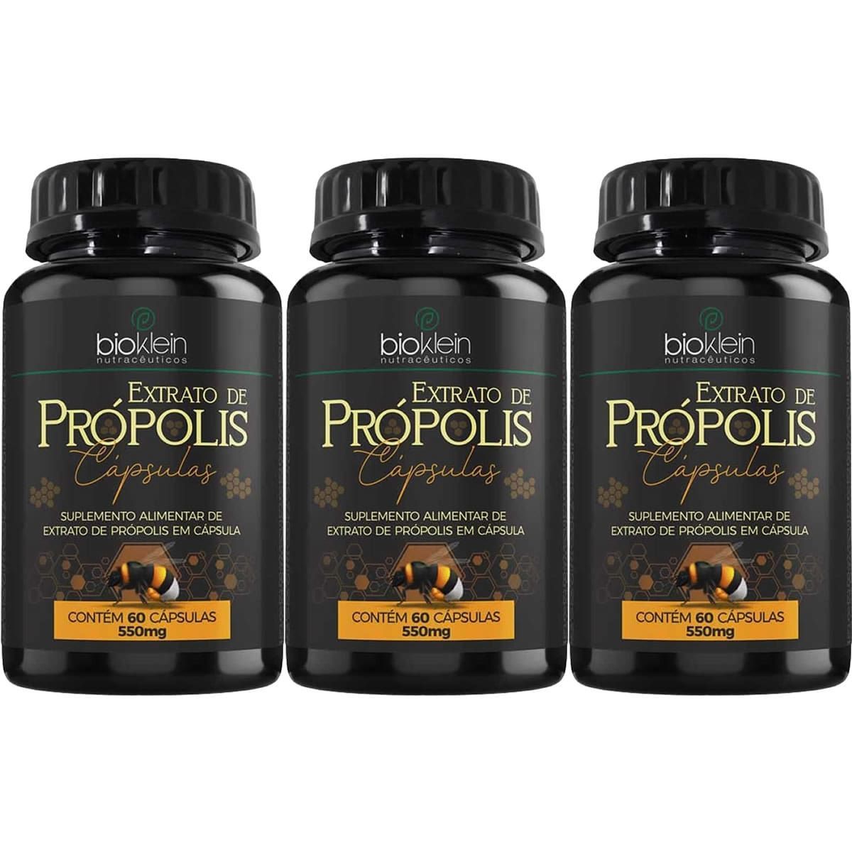Kit 3X Extrato de Pr�polis - 60 C�psulas - Bioklein