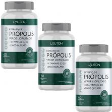 Kit 3X Extrato de Pr�polis Verde Liofilizado - 60 Comprimidos - Lauton Nutrition