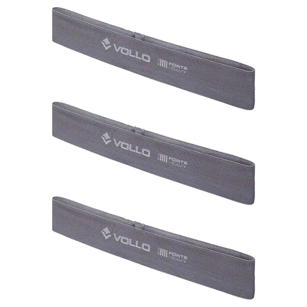 Kit 3X Faixa El�stica Mini Band - N�vel Forte - Vollo Sports