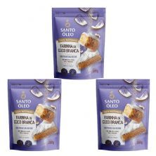 Kit 3X Farinha de Coco Branca - 200g - Santo �leo