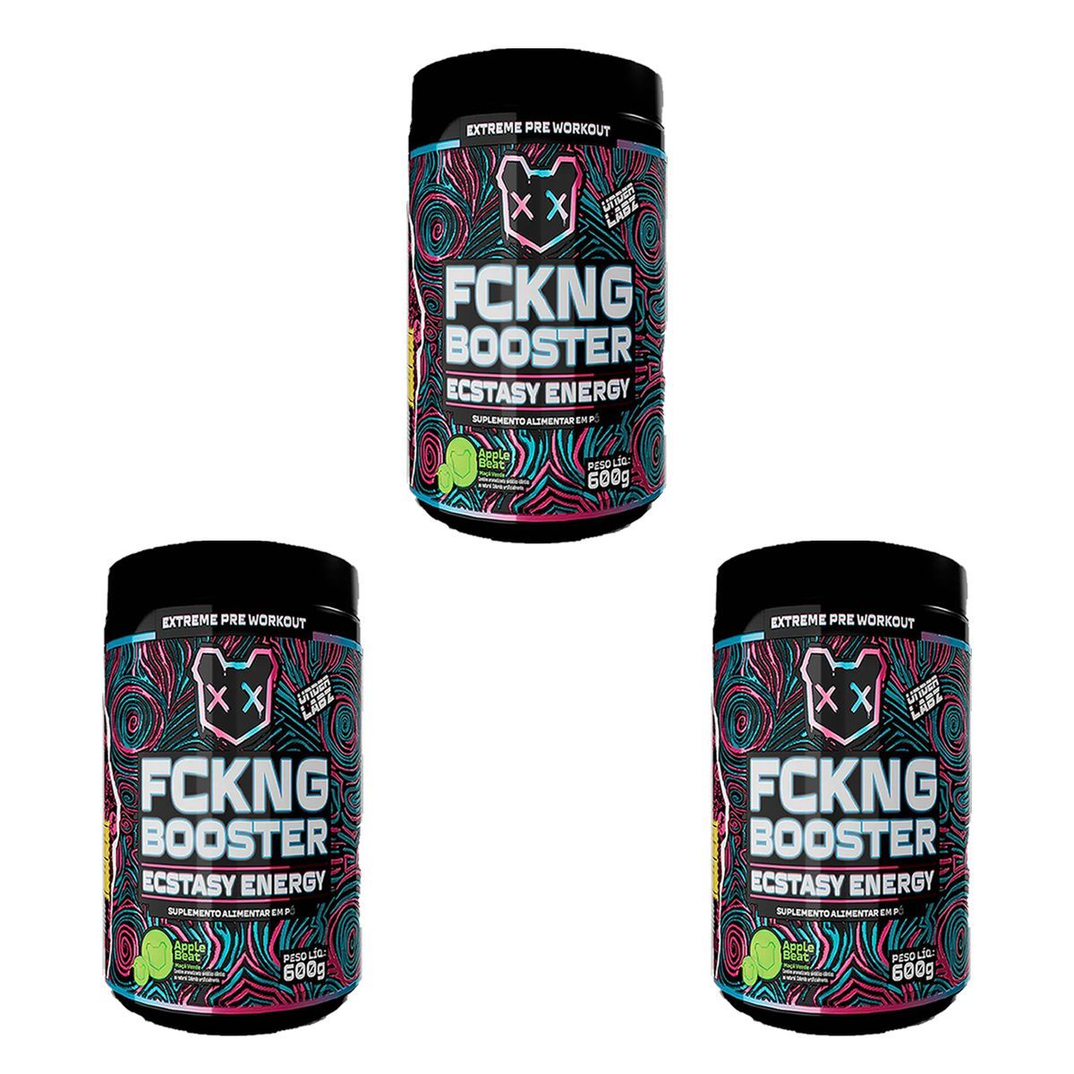 Kit 3X Fckng Booster - 600g Aplle Beat - Under Labz