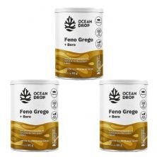 Kit 3X Feno Grego + Boro - 120 C�psulas - Ocean Drop