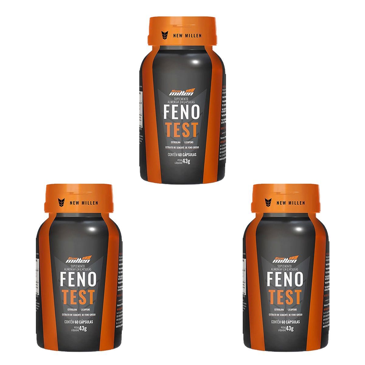 Kit 3X Fenotest - 60 C�psulas - New Millen
