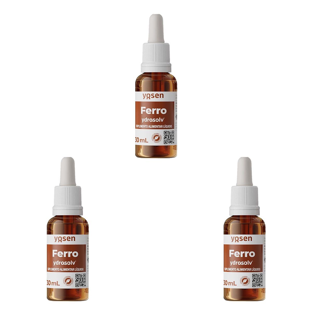 Kit 3X Ferro Ydrosolv - 30ml Framboesa - Yosen