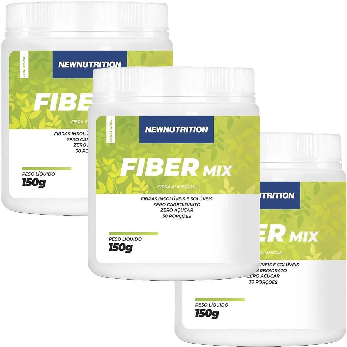 Kit 3X Fiber Mix - 150g Sem Sabor - NewNutrition
