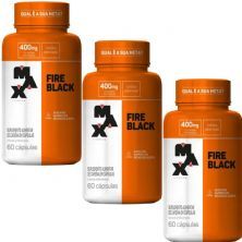 Kit 3X Fire Black - 60 C�psulas - Max Titanium