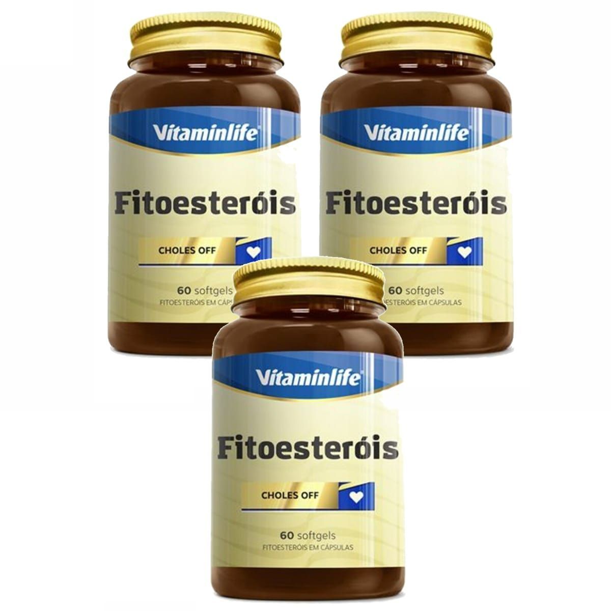 Kit 3X Fitoesterois em C�psula Farma - 60 C�psulas - VitaminLife