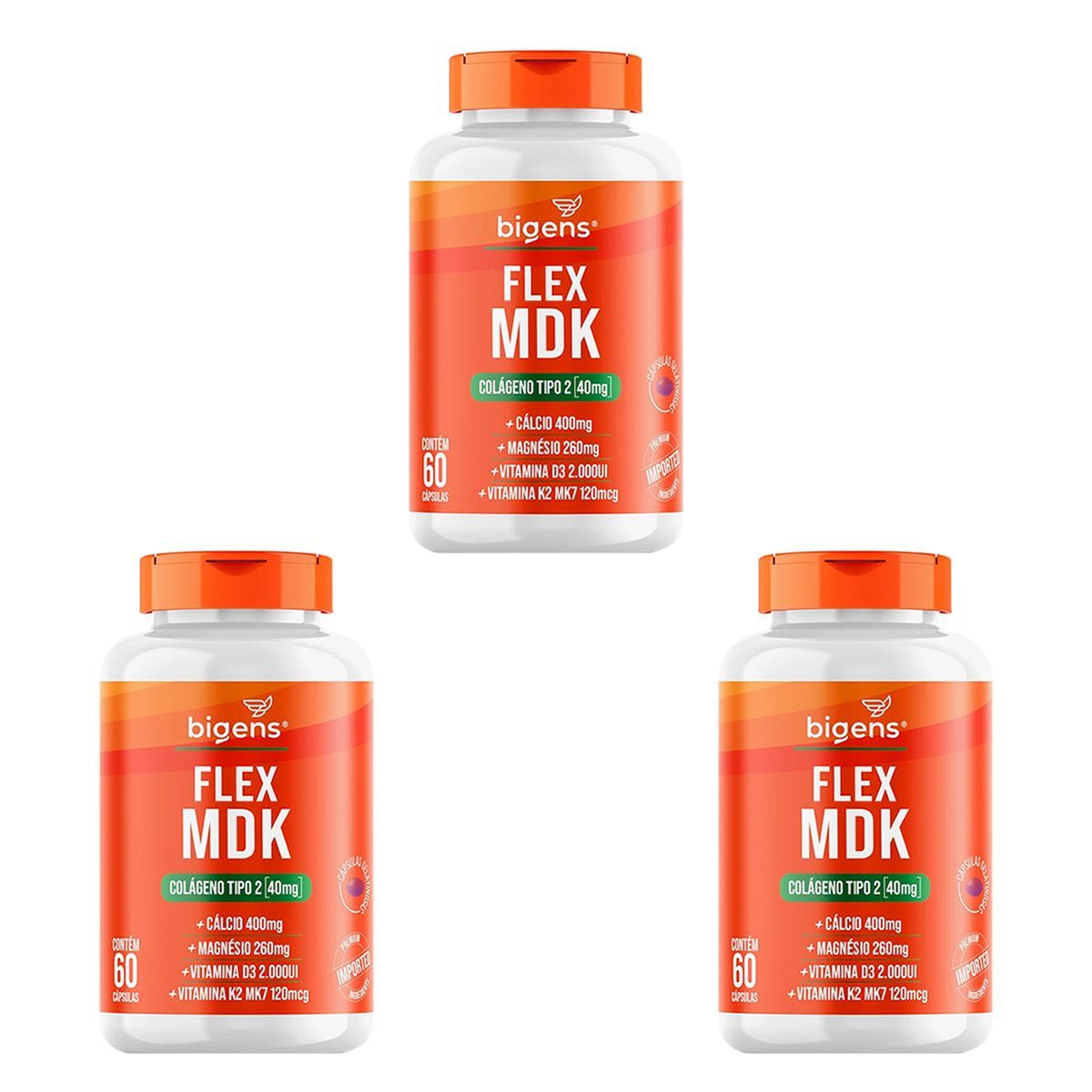 Kit 3X Flex Mdk Col�geno Tipo 2 - 60 C�psulas - Bigens