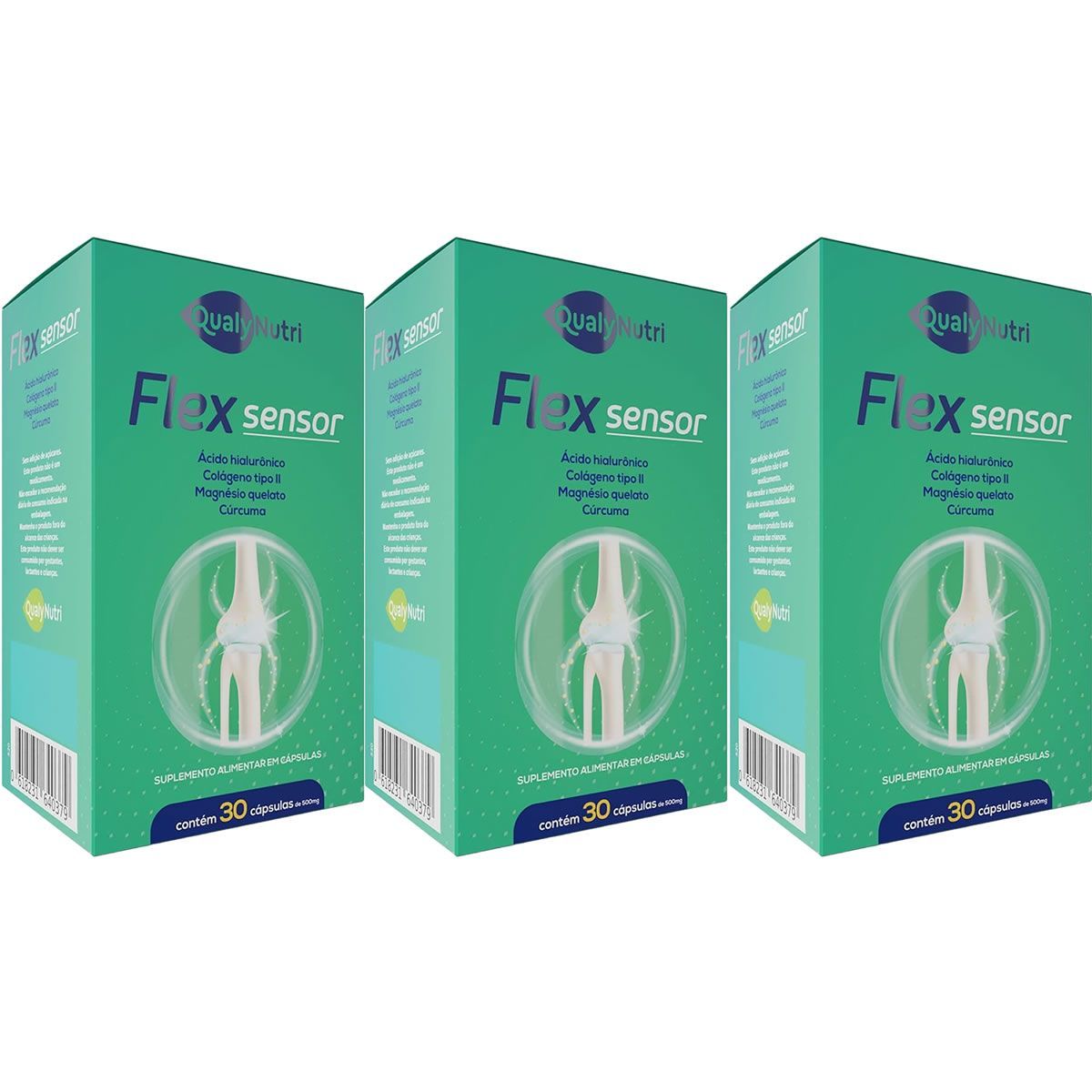 Kit 3X Flex Sensor - 30 C�psulas - QualyNutri