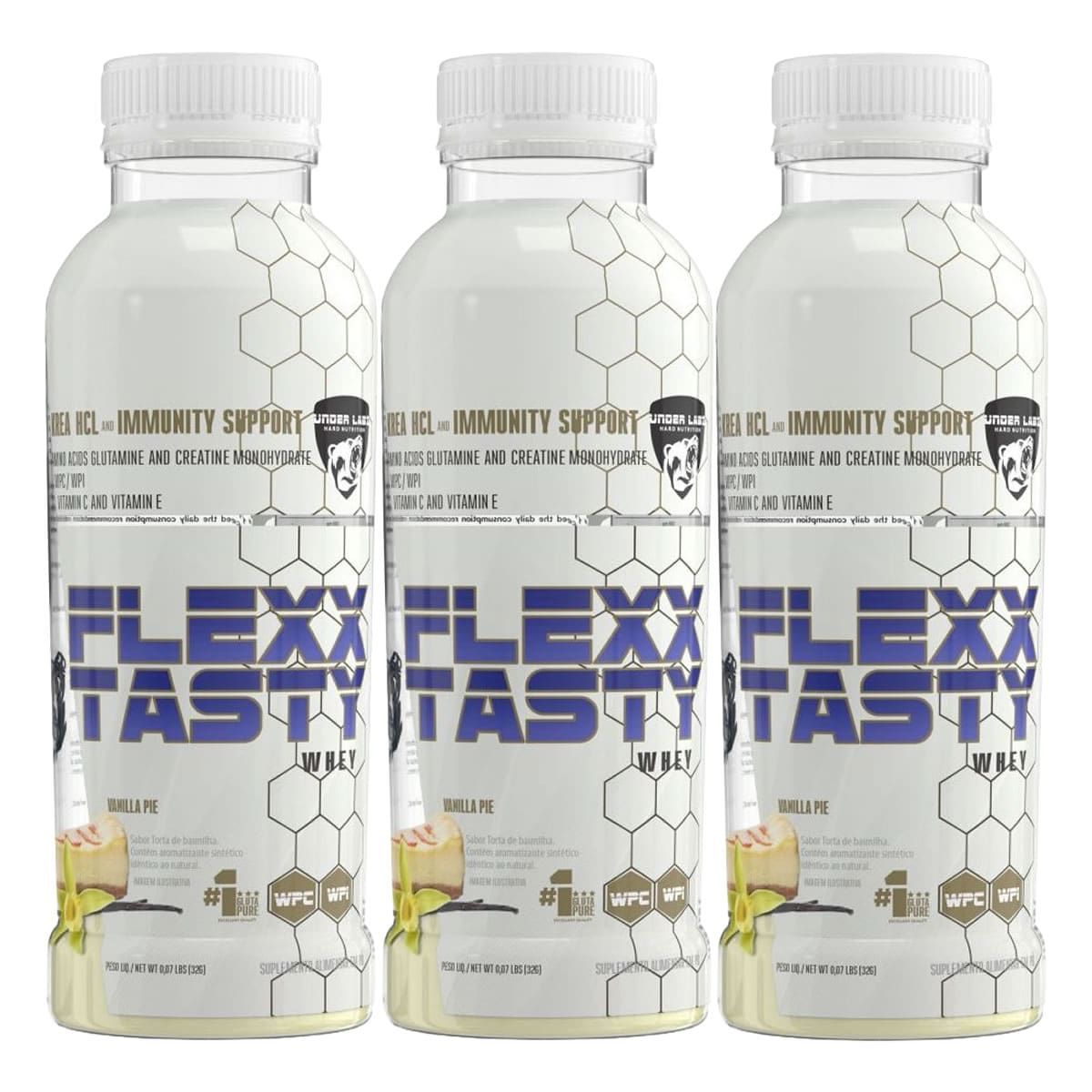 Kit 3X Flexx Tasty - 1 Unidade 32g Vanilla Pie - Under Labz