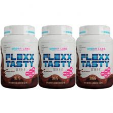 Kit 3X Flexx Tasty Whey 907g - Dark Swiss Chocolate - Under Labz