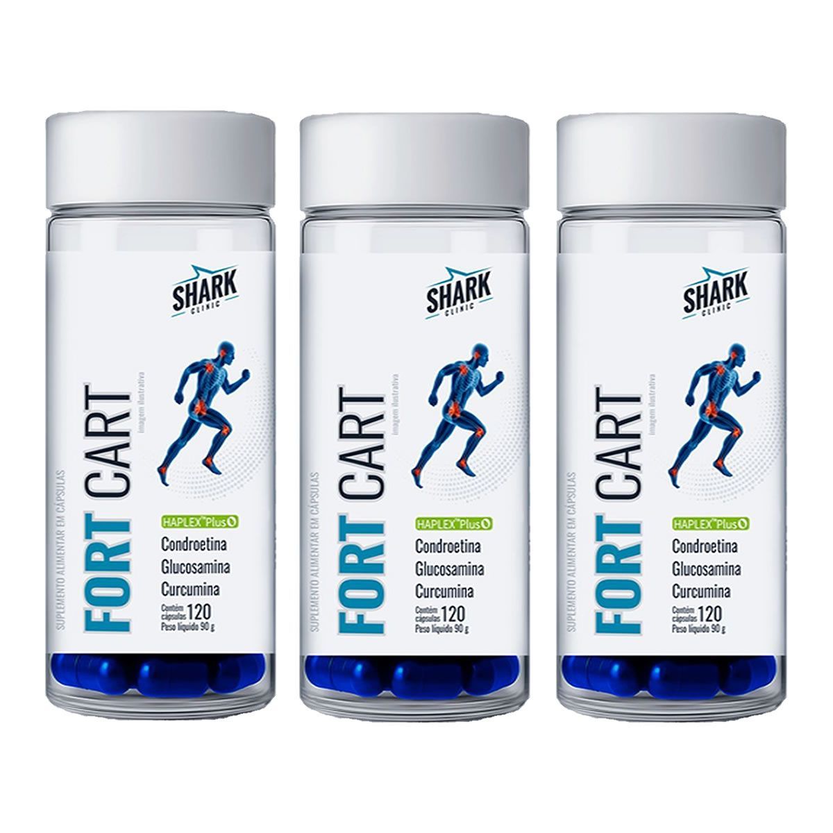 Kit 3X Fort Cart - 120 C�psulas - Shark Pro