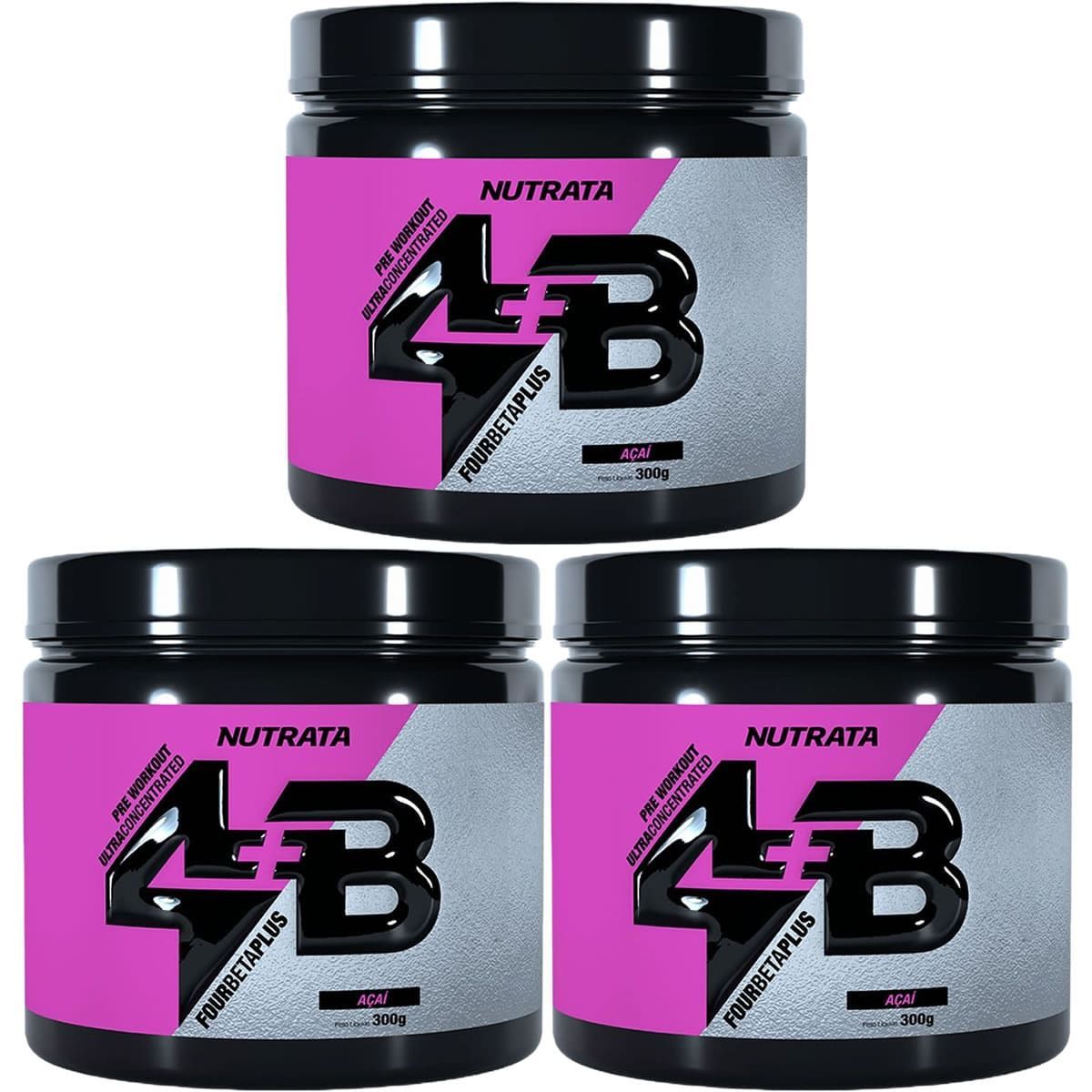 Kit 3X Four Beta Plus Pre Workout - 300g A�a� - Nutrata