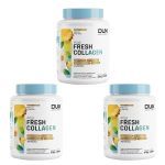 Kit 3X Fresh Collagen - 450g Abacaxi e Hortel� - Dux Nutrition