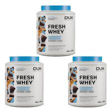 Kit 3X Fresh Whey - 450g Chocolate e Pasta de Amendoim - Dux Nutrition