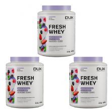 Kit 3X Fresh Whey - 450g Frutas Vermelhas - Dux Nutrition
