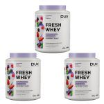 Kit 3X Fresh Whey - 450g Frutas Vermelhas - Dux Nutrition