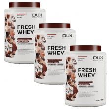 Kit 3X Fresh Whey - 900g Chocolate e Avel� - Dux Nutrition