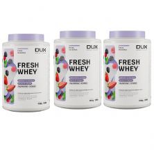 Kit 3X Fresh Whey - 900g Frutas Vermelhas - Dux Nutrition