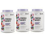 Kit 3X Fresh Whey - 900g Frutas Vermelhas - Dux Nutrition