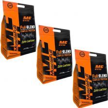 Kit 3X Full Blend Zero Lactose - 1800g Morango - Muscle Full