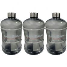 Kit 3X Gal�o Com Tampa em A�oo Inox- 1800ml Fum� - Black Skull
