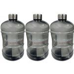 Kit 3X Gal�o Com Tampa em A�oo Inox- 1800ml Fum� - Black Skull