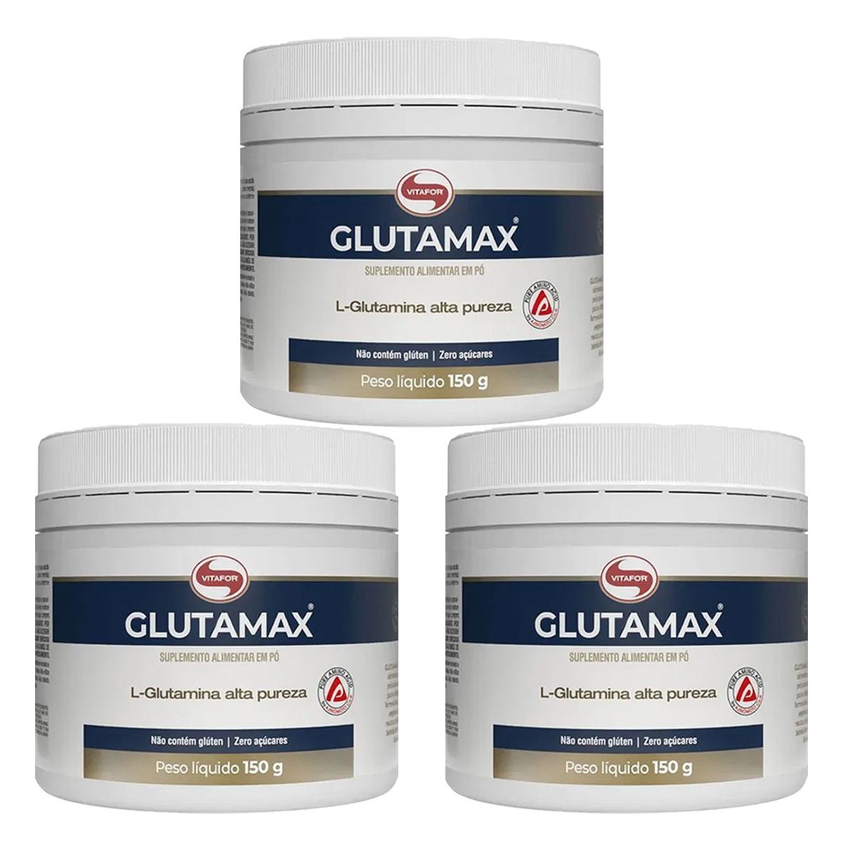 Kit 3X Glutamax - 150g - Vitafor