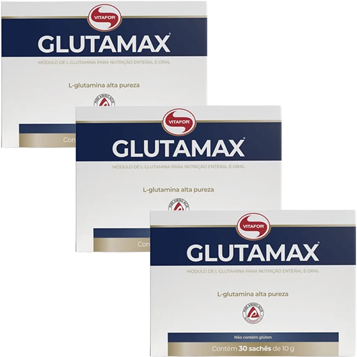 Kit 3X Glutamax - 30 Sach�s 10g - Vitafor